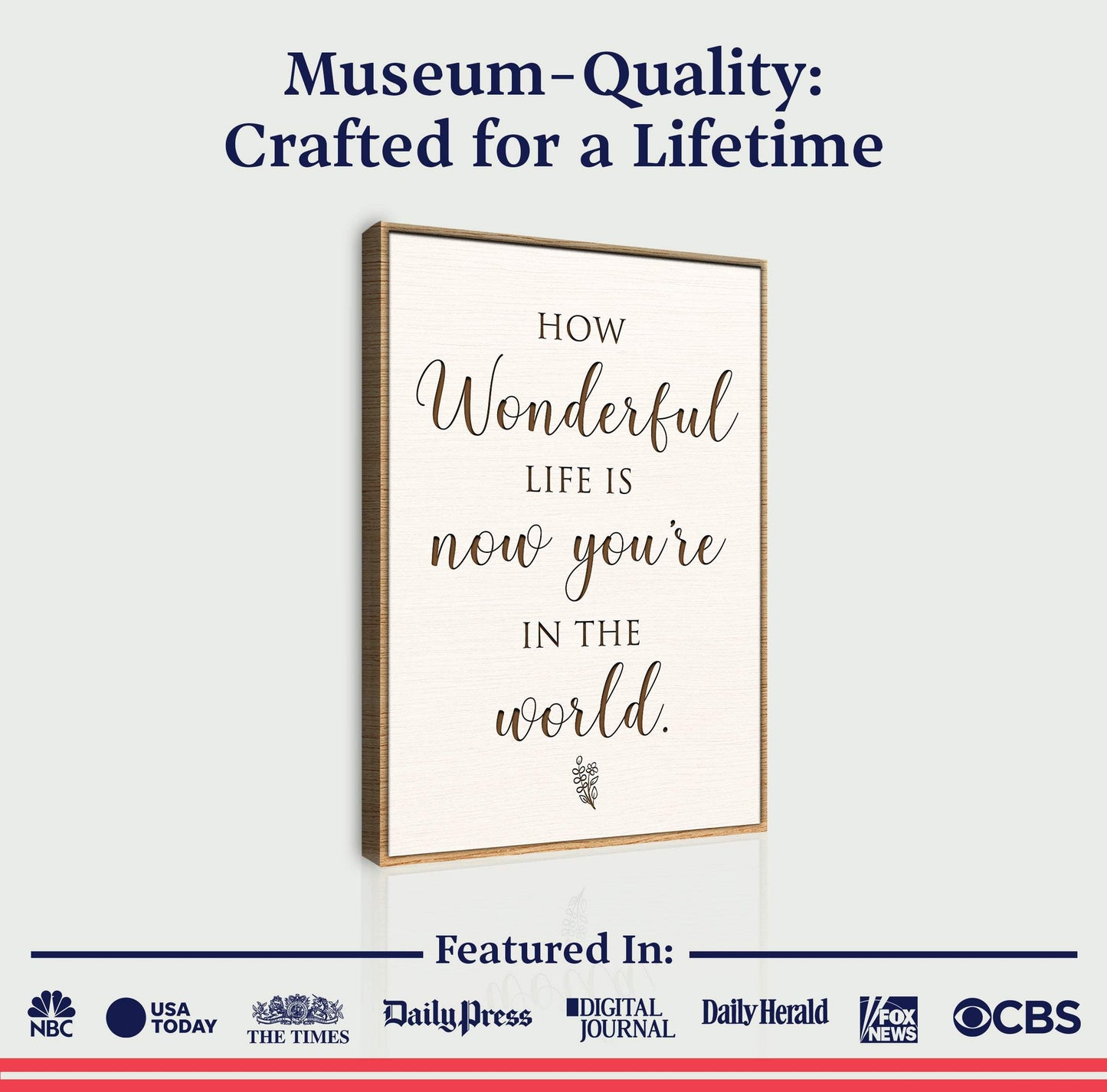 How Wonderful Life Is Nursery Sign II - Tailored Canvases - Flyclothing LLC