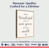 How Wonderful Life Is Nursery Sign II - Tailored Canvases - Flyclothing LLC