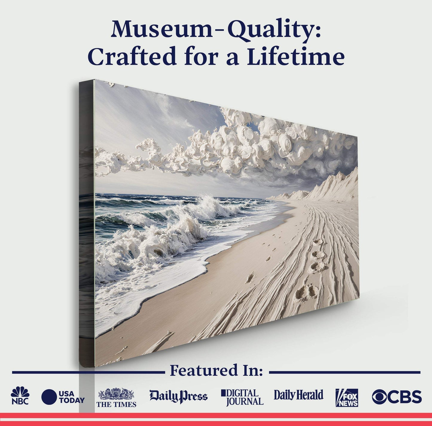 Footprints in the Sand Wall Art - Tailored Canvases - Flyclothing LLC