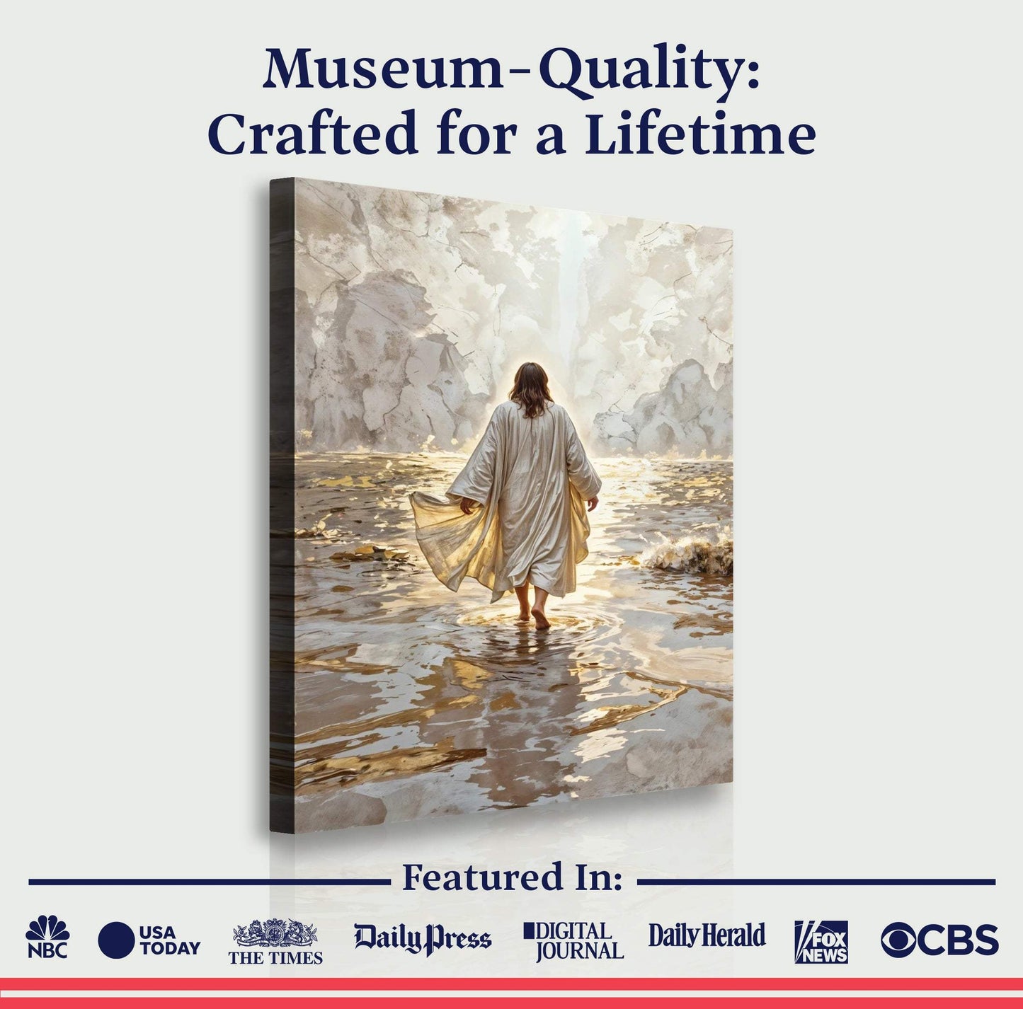 Jesus Christ Walking On Water Faith Wall Art IV - Tailored Canvases - Flyclothing LLC