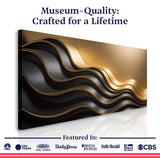 Black and Gold Minimalist Abstract Wall Art IV - Tailored Canvases - Flyclothing LLC