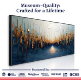 Golden Forest Reflection Abstract Wall Art - Tailored Canvases - Flyclothing LLC