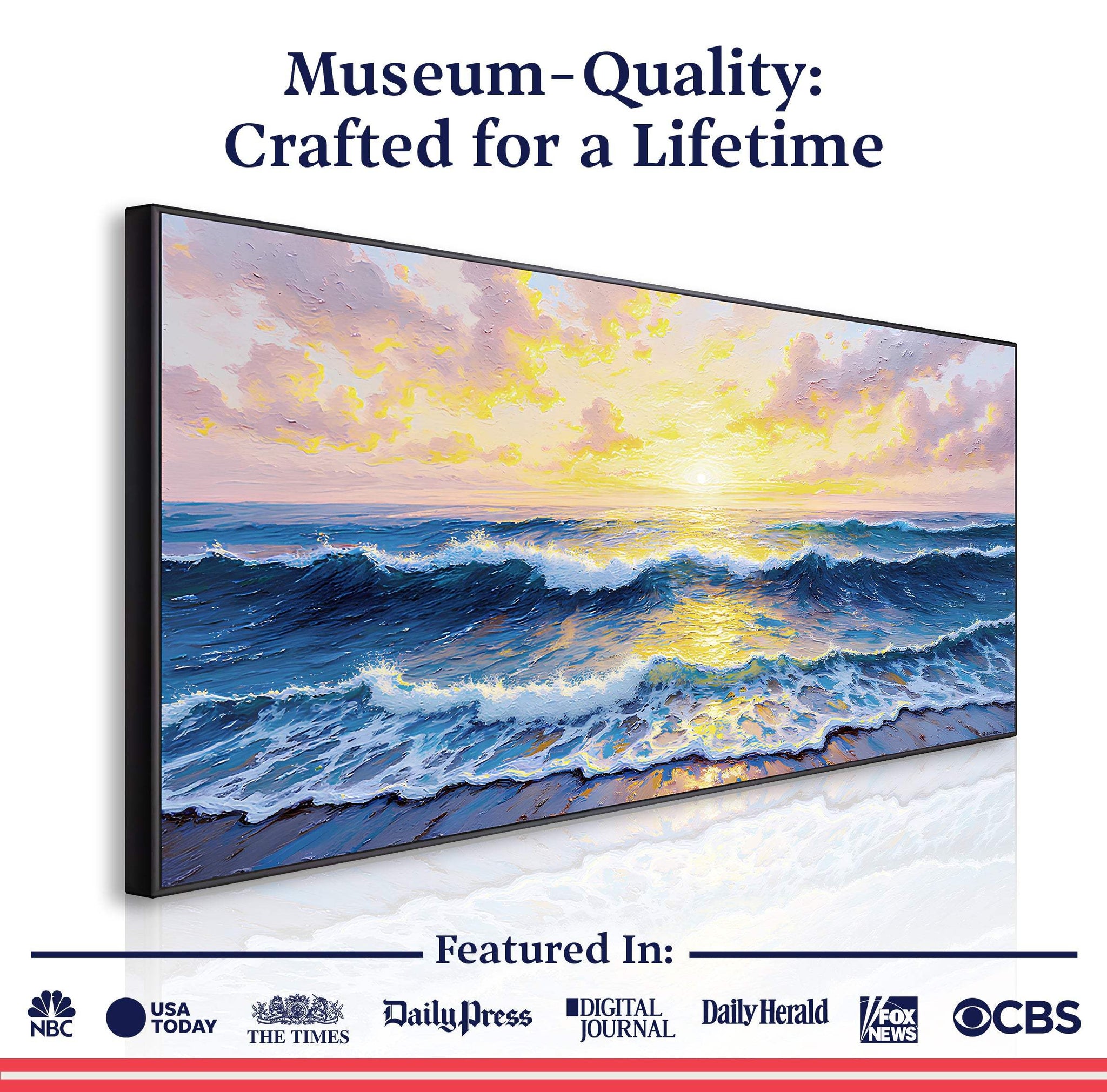 Golden Horizon Wall Art - Tailored Canvases - Flyclothing LLC