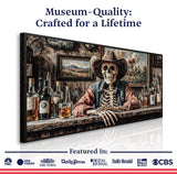 Skeleton Cowboy Barman At Western Saloon Wall Art - Tailored Canvases - Flyclothing LLC