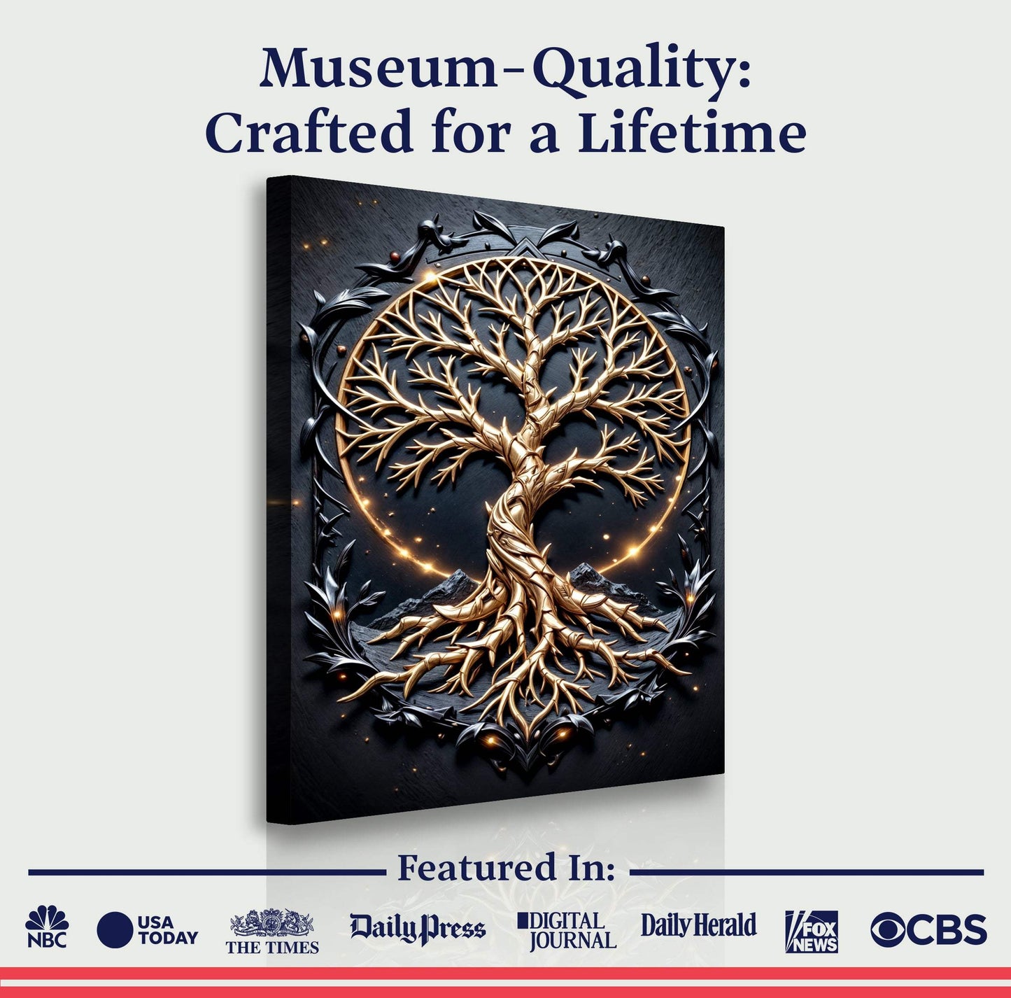 3D Celtic Tree of Life Wall Art II - Tailored Canvases - Flyclothing LLC