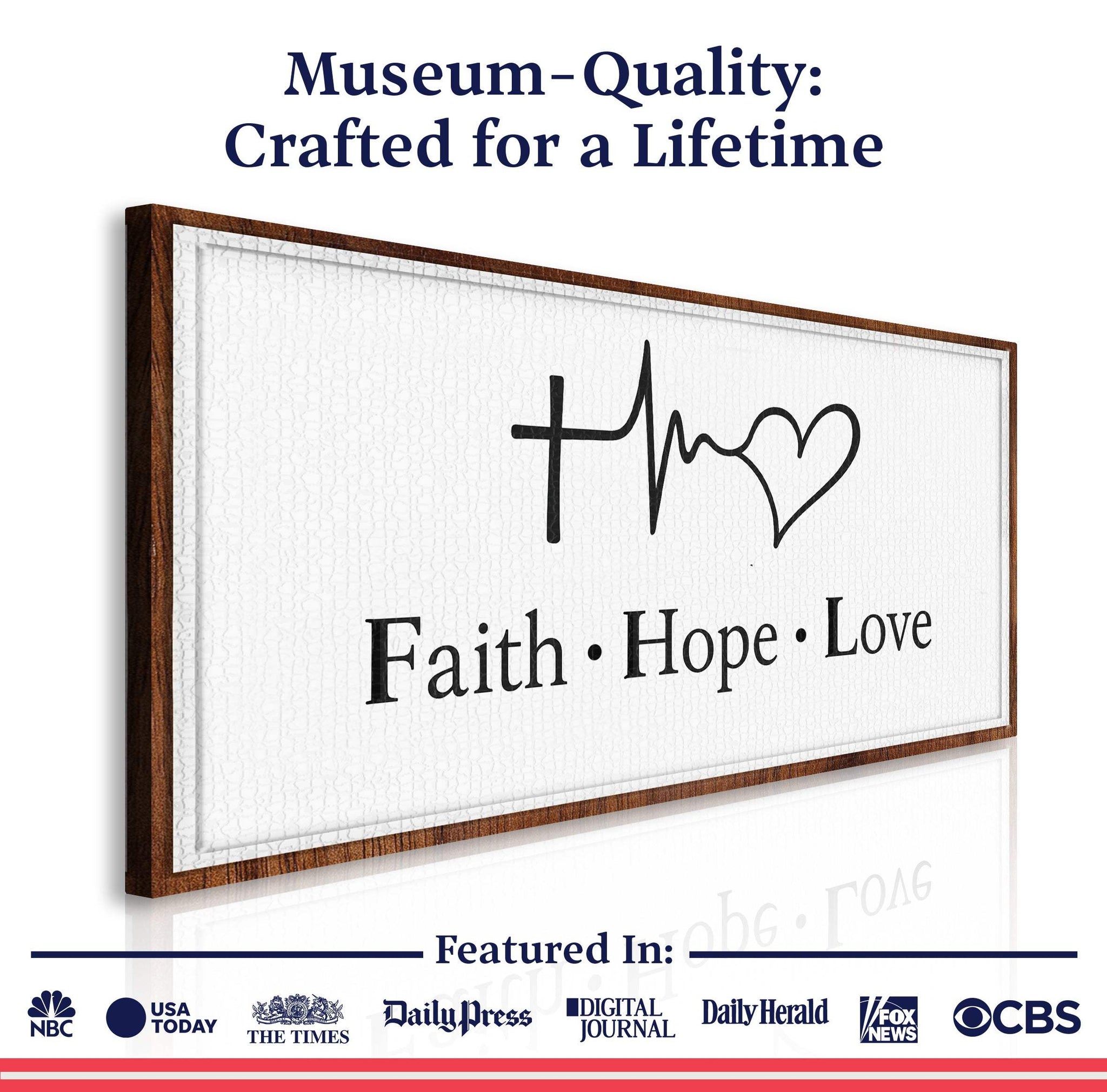 Faith, Hope, Love Faith Wall Art - Tailored Canvases - Flyclothing LLC