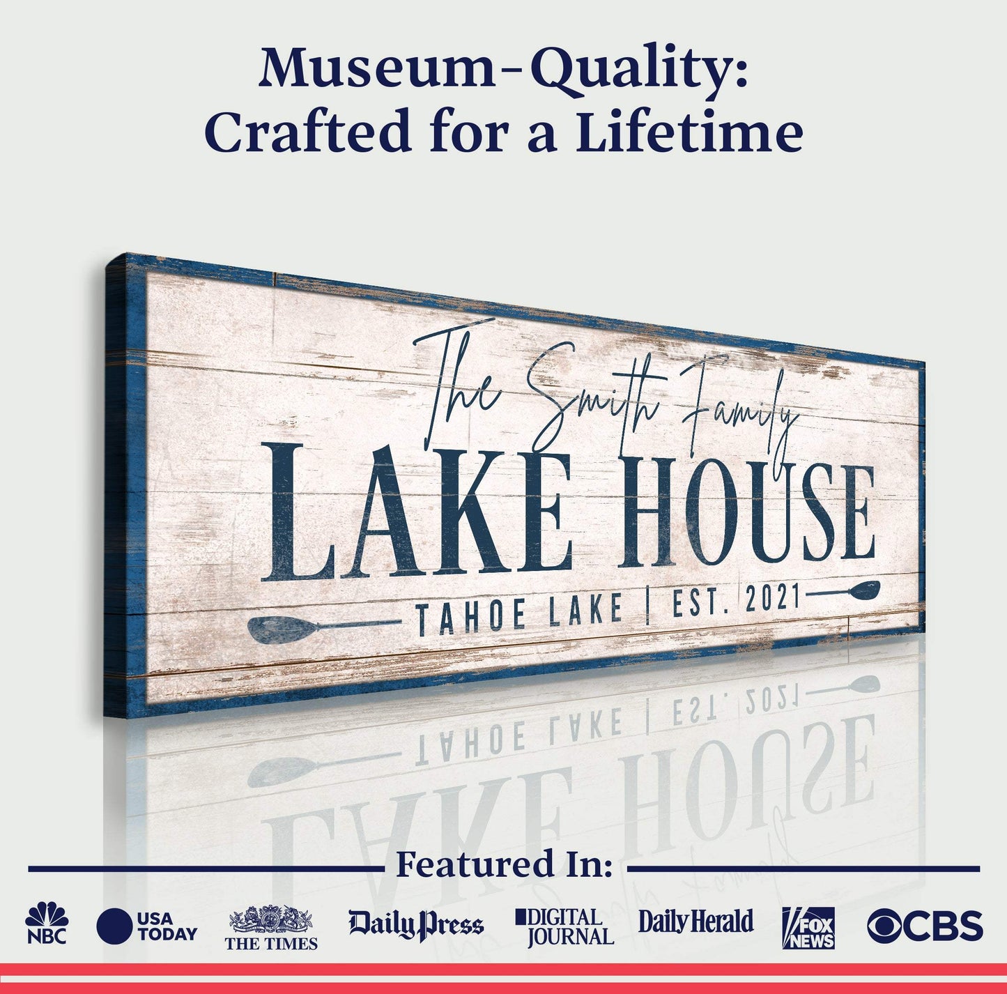 Personalized Lake House Sign V - Tailored Canvases - Flyclothing LLC