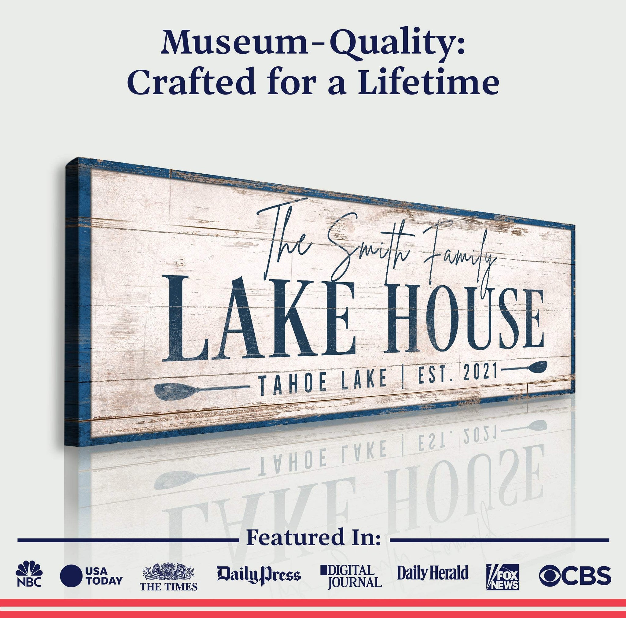 Personalized Lake House Sign V - Tailored Canvases - Flyclothing LLC