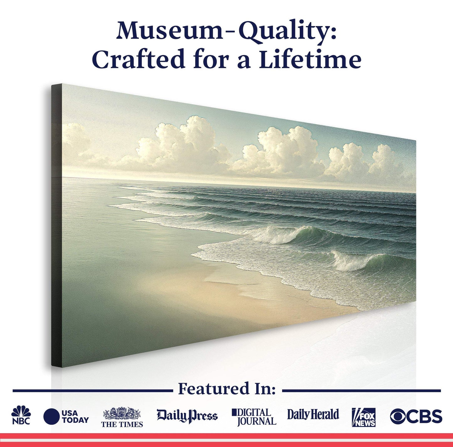 Beach Shoreline Coastal Wall Art VI - Tailored Canvases - Flyclothing LLC