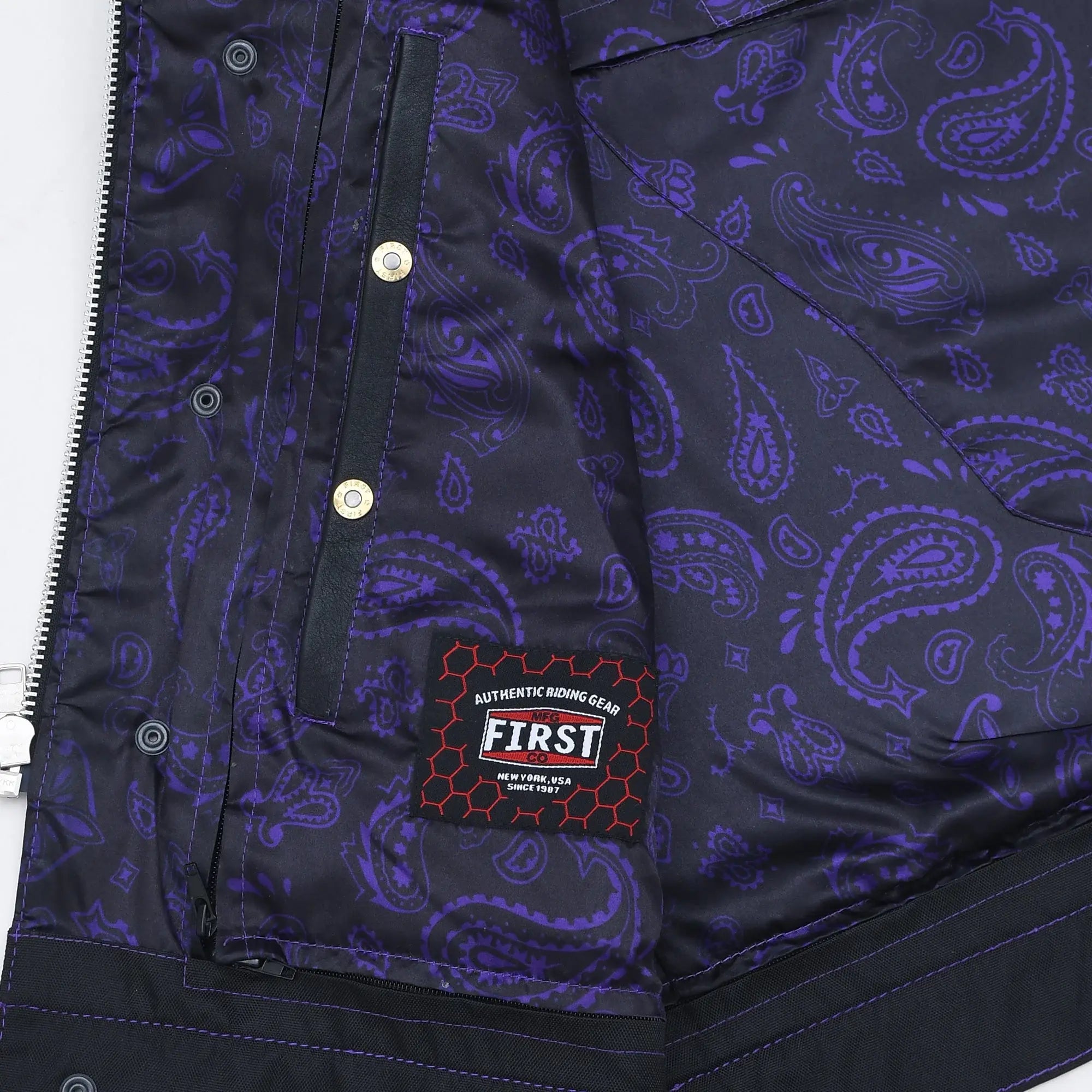Downside Men's Motorcycle Leather Vest - First Manufacturing Company - Flyclothing LLC
