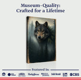Wolf Double Exposure Wall Art V - Tailored Canvases - Flyclothing LLC