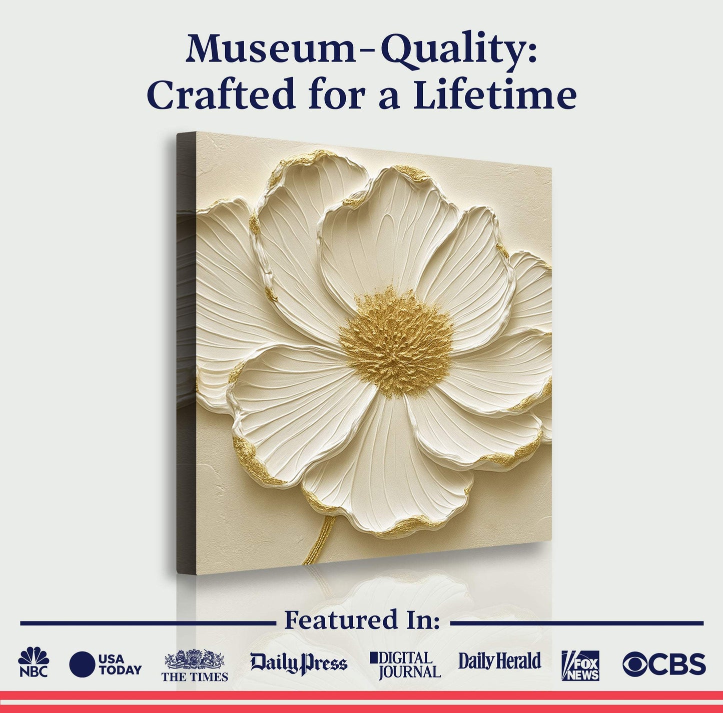Modern Abstract Flower Wall Art - Tailored Canvases - Flyclothing LLC
