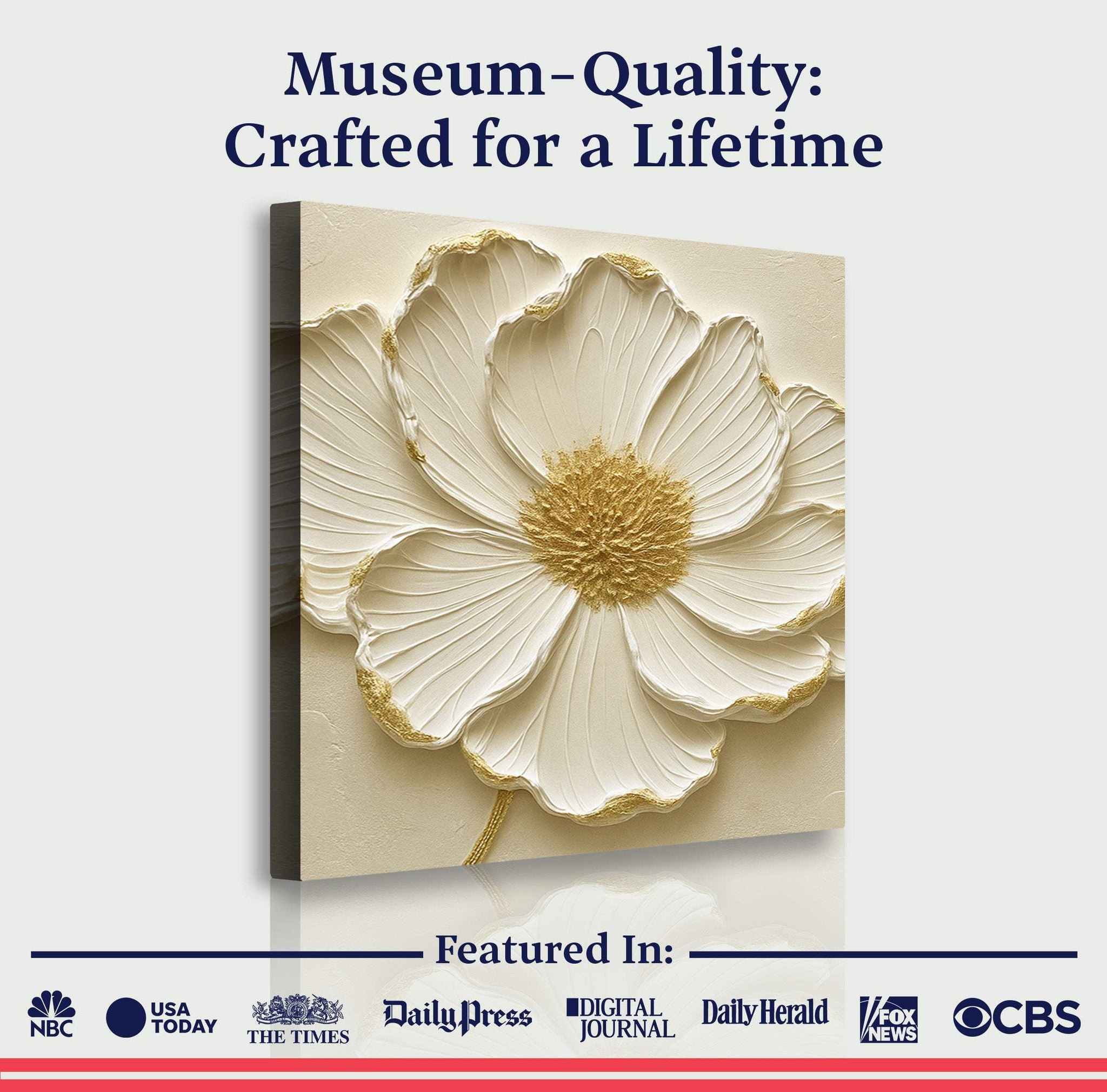 Modern Abstract Flower Wall Art - Tailored Canvases - Flyclothing LLC
