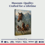 Galloping Horse Double Exposure Wall Art - Tailored Canvases - Flyclothing LLC