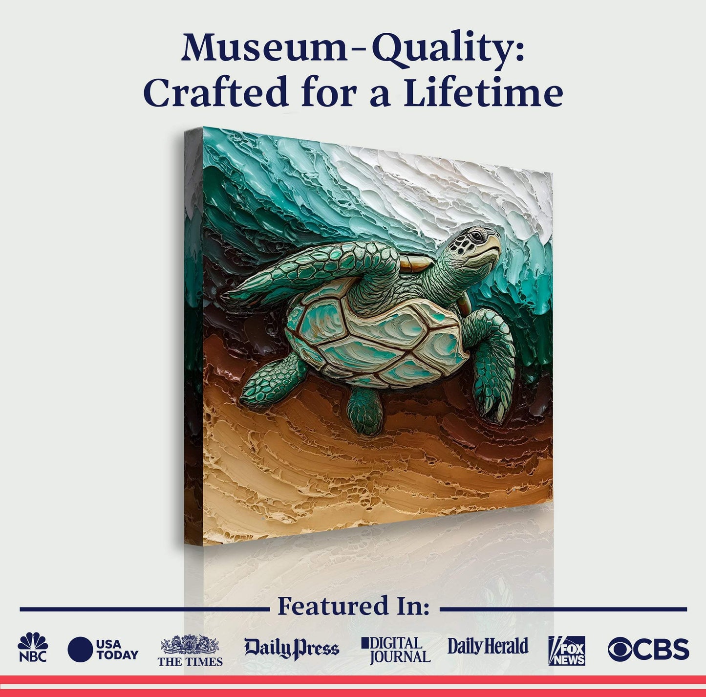 3D Turtle Wall Art - Tailored Canvases - Flyclothing LLC