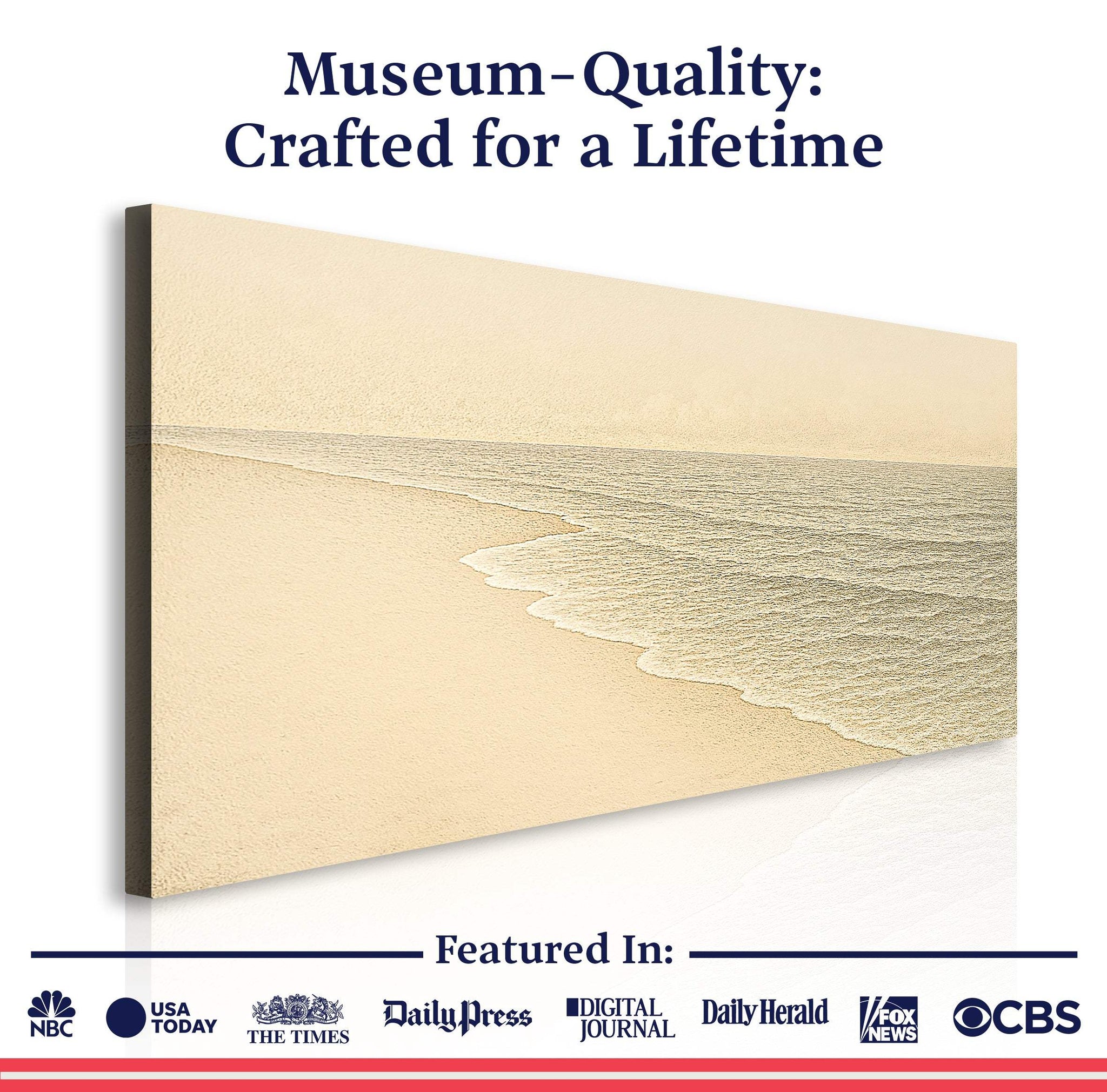 Beach Shoreline Coastal Wall Art III - Tailored Canvases - Flyclothing LLC