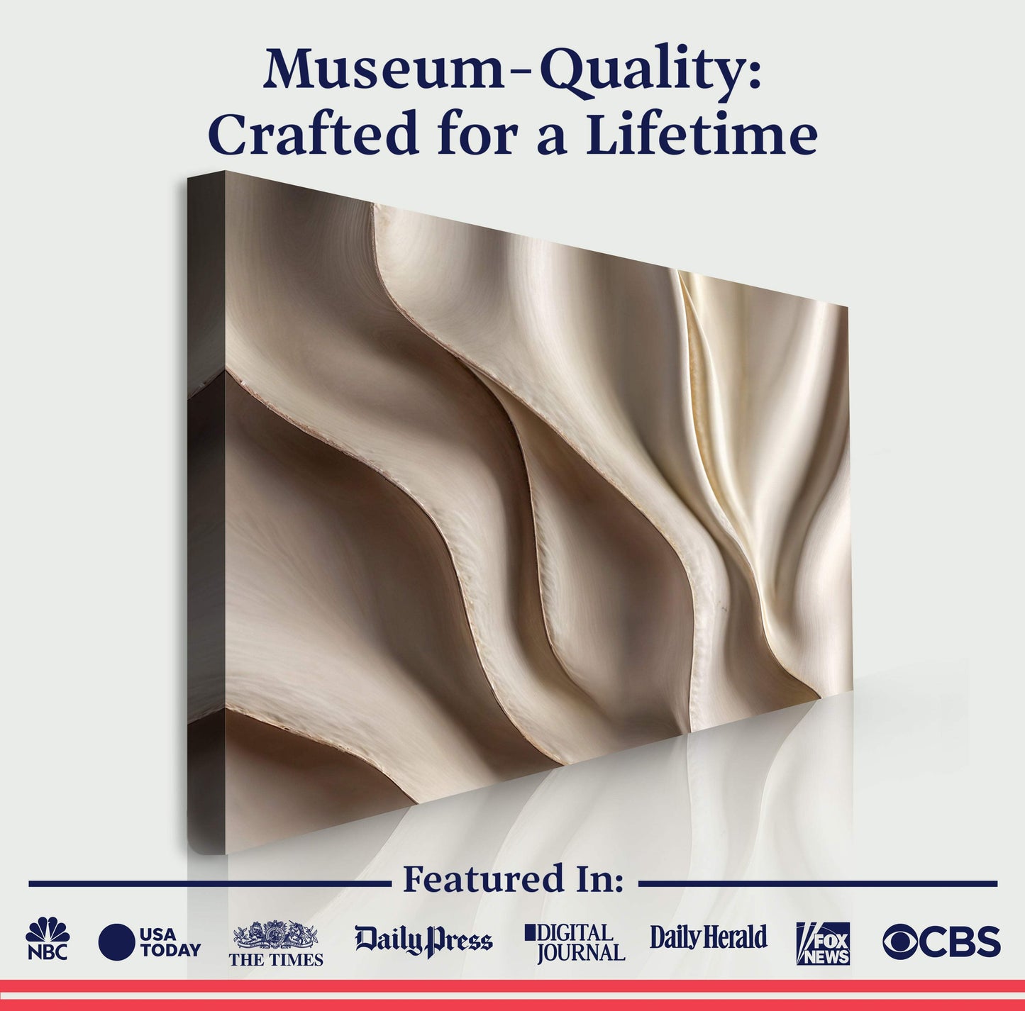 Beyond the Surface – 3D Abstract Waves Wall Art - Tailored Canvases - Flyclothing LLC