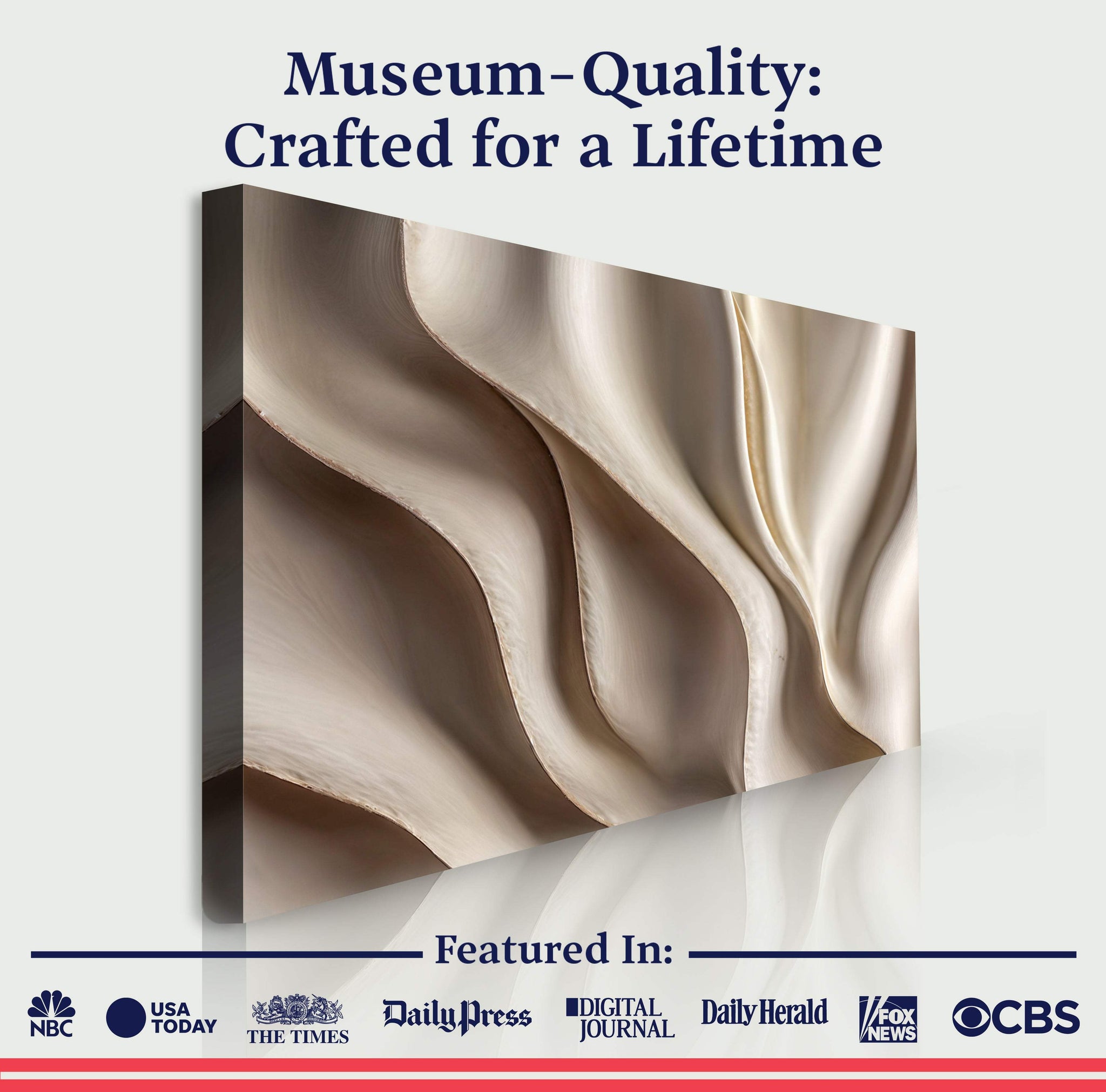 Beyond the Surface – 3D Abstract Waves Wall Art - Tailored Canvases - Flyclothing LLC