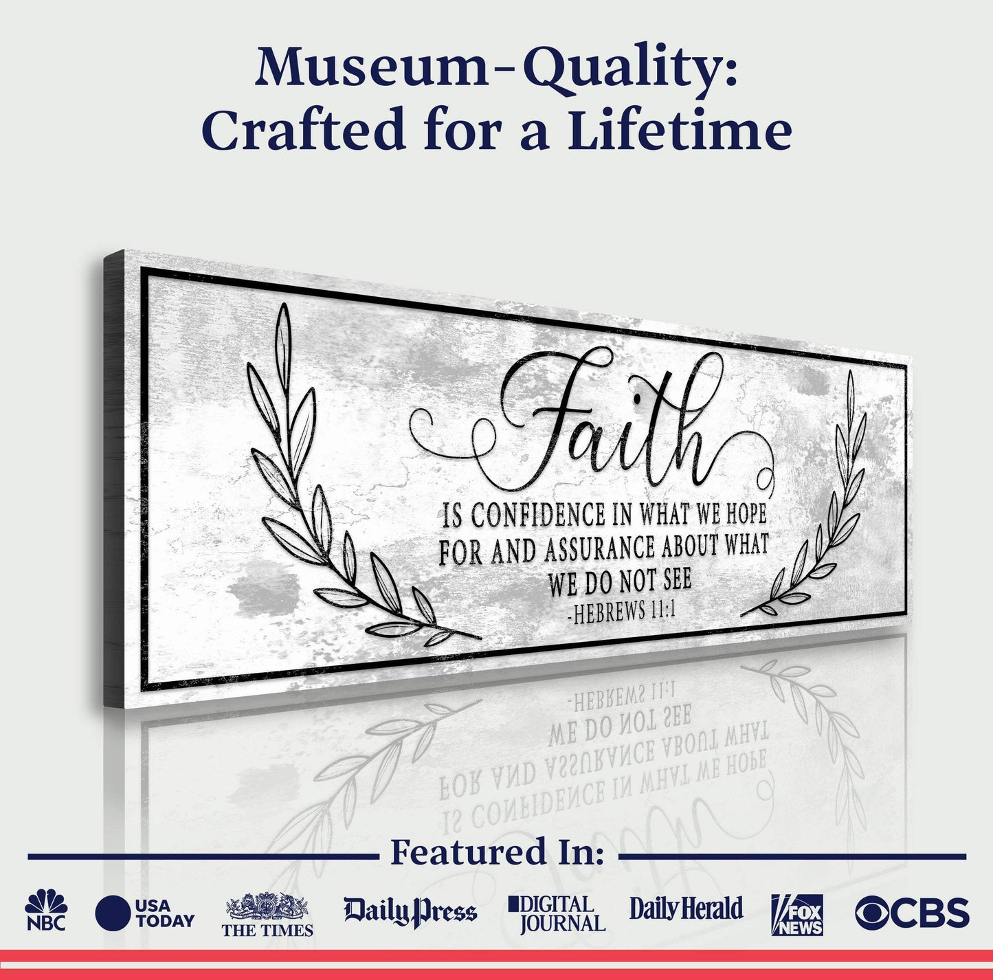 Faith Is Confidence - Hebrews 11:1 Faith Sign II - Tailored Canvases - Flyclothing LLC