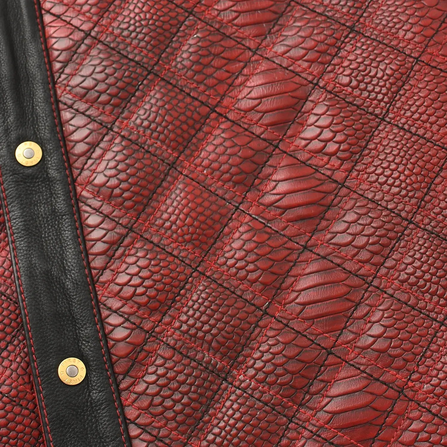 Kingsnake Men’s Motorcycle Leather Vest - First Manufacturing Company - Flyclothing LLC