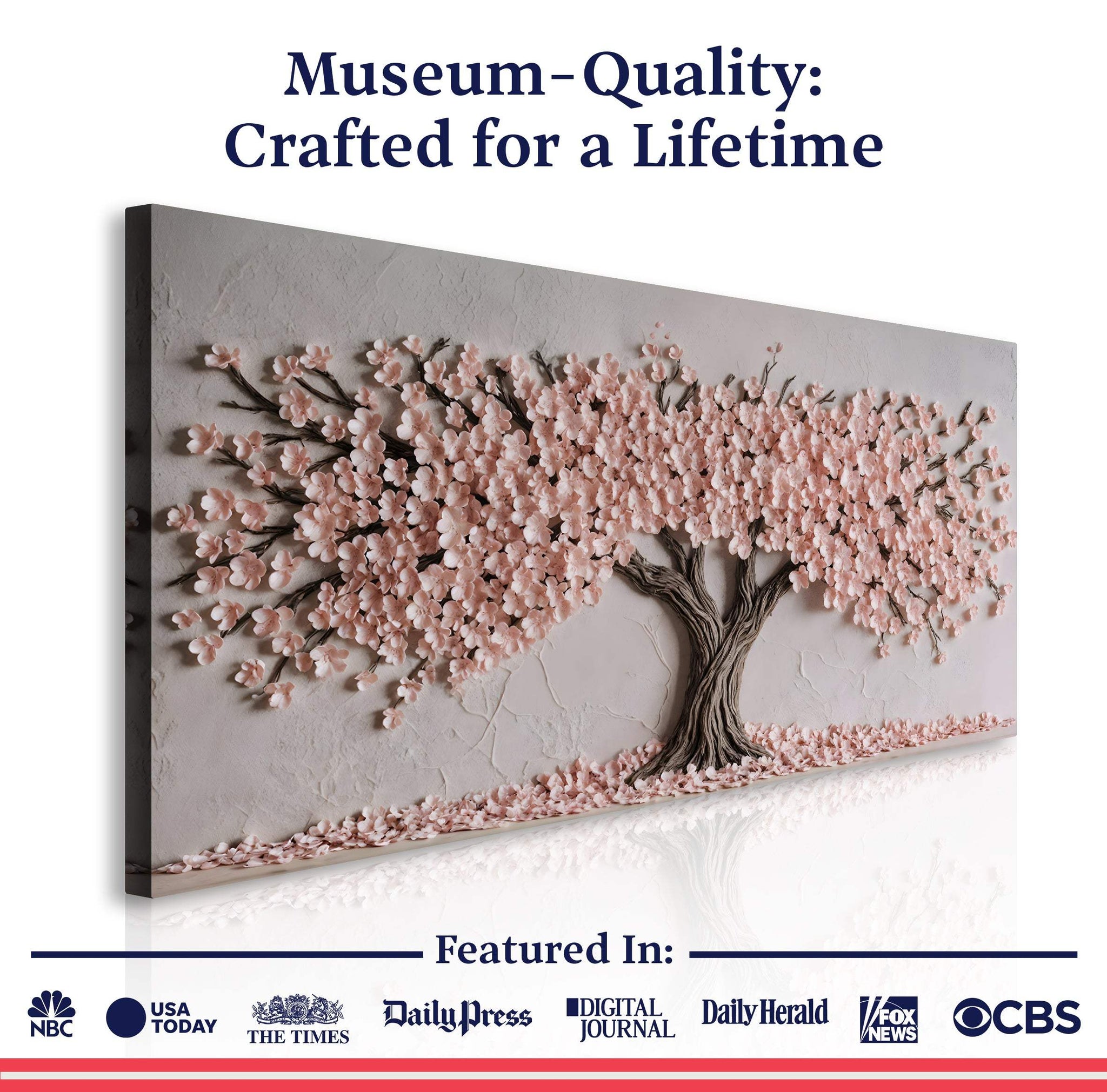 Blush Blossom Wall Art - Tailored Canvases - Flyclothing LLC