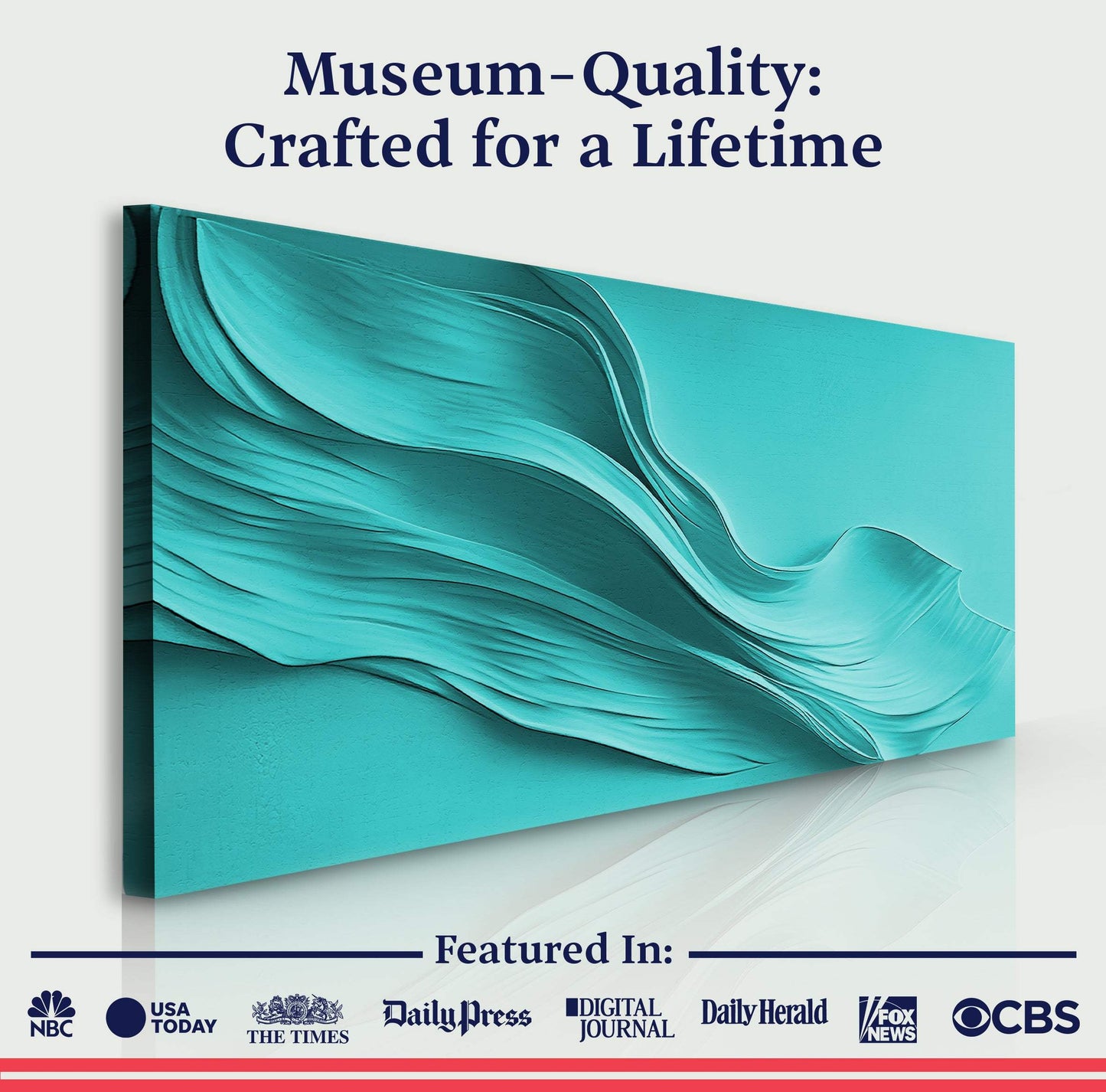 Turquoise Minimalist Wall Art - Tailored Canvases - Flyclothing LLC