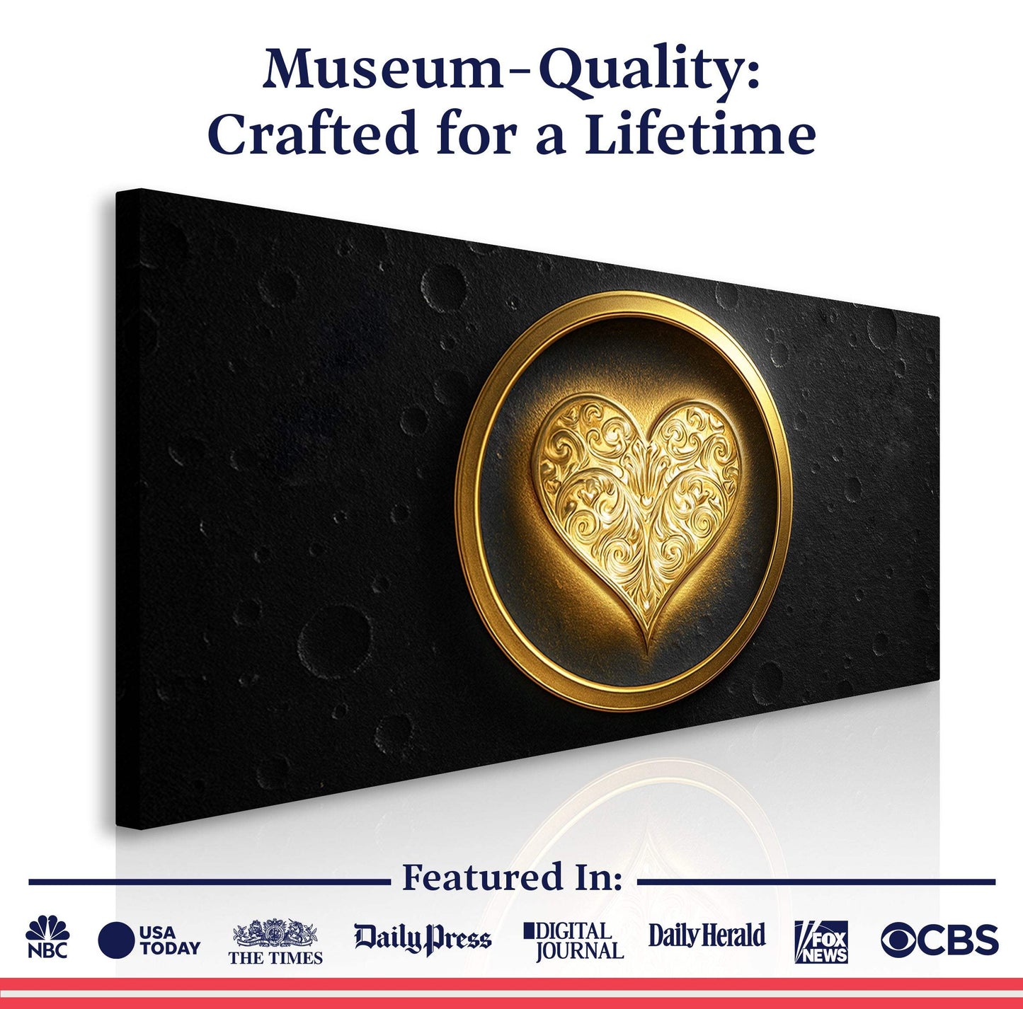 Heart Eclipse Wall Art - Tailored Canvases - Flyclothing LLC