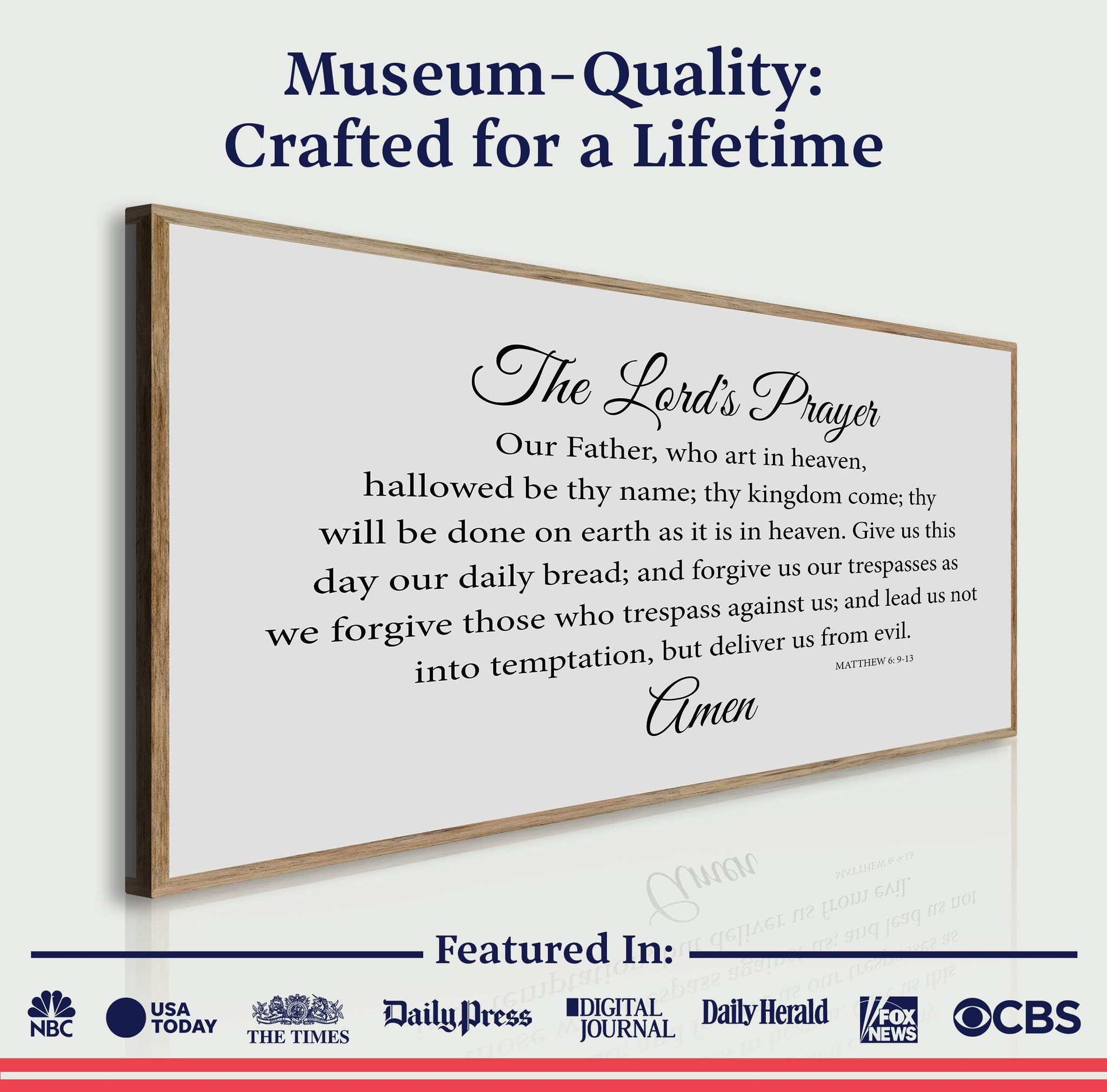 The Lord's Prayer Faith Sign - Tailored Canvases - Flyclothing LLC