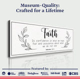 Faith Is Confidence - Hebrews 11:1 Faith Sign - Tailored Canvases - Flyclothing LLC