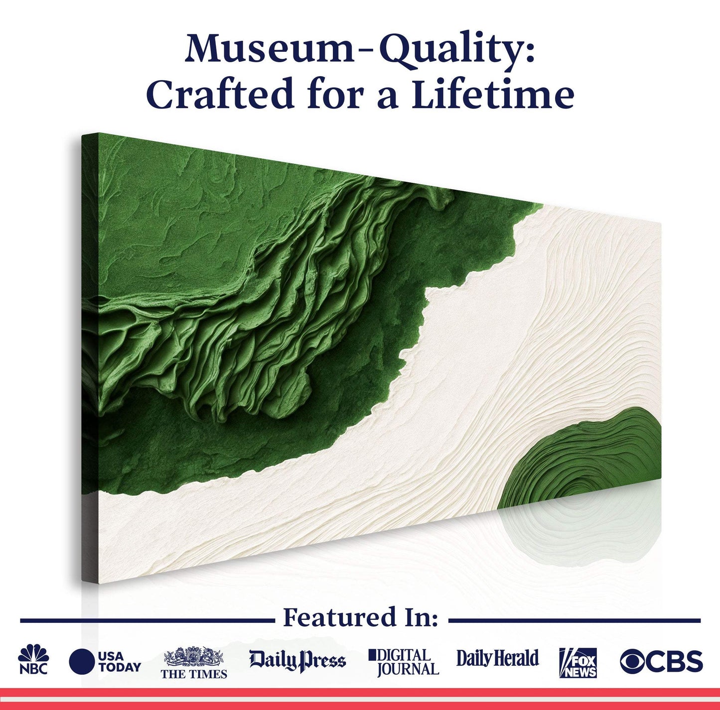 Green Rivers Abstract Wall Art IX - Tailored Canvases - Flyclothing LLC