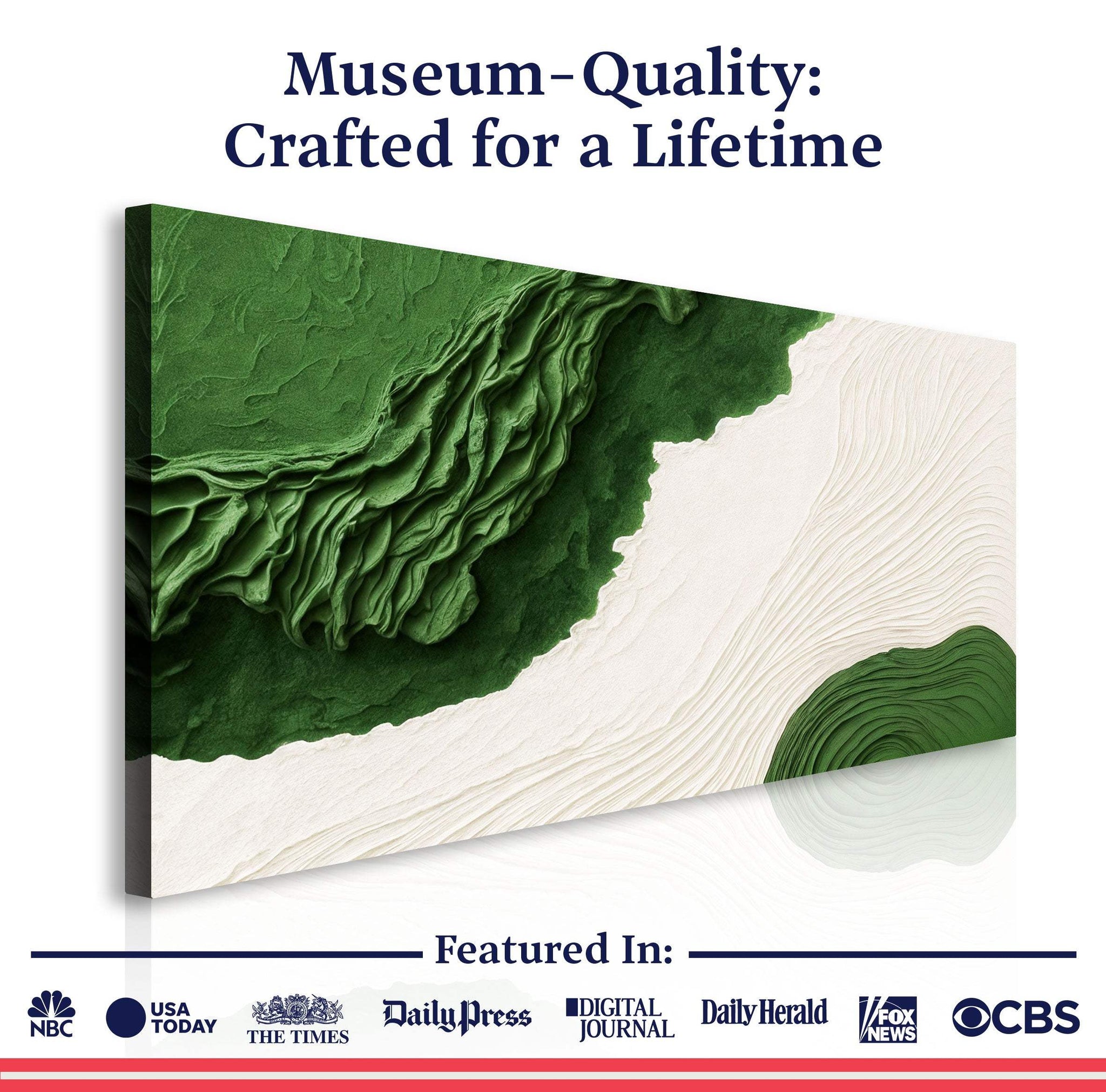 Green Rivers Abstract Wall Art IX - Tailored Canvases - Flyclothing LLC