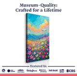 Cross Floral Field Faith Wall Art III - Tailored Canvases - Flyclothing LLC
