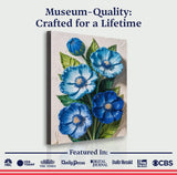 Blue Blossom Bouquet Wall Art - Tailored Canvases - Flyclothing LLC