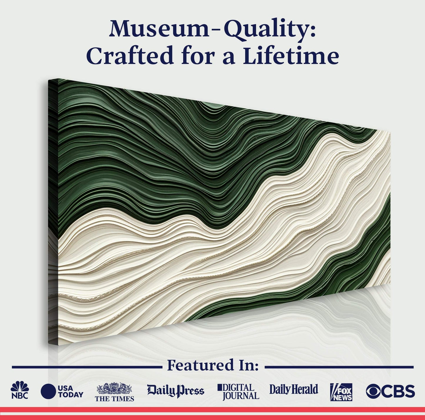 Green Rivers Abstract Wall Art VIII - Tailored Canvases - Flyclothing LLC