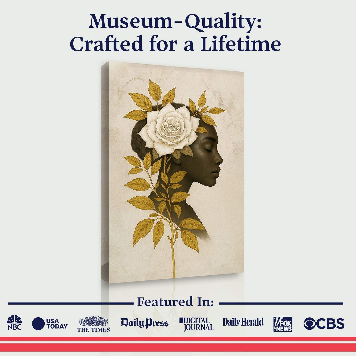 Floral Majesty Wall Art II - Tailored Canvases - Flyclothing LLC