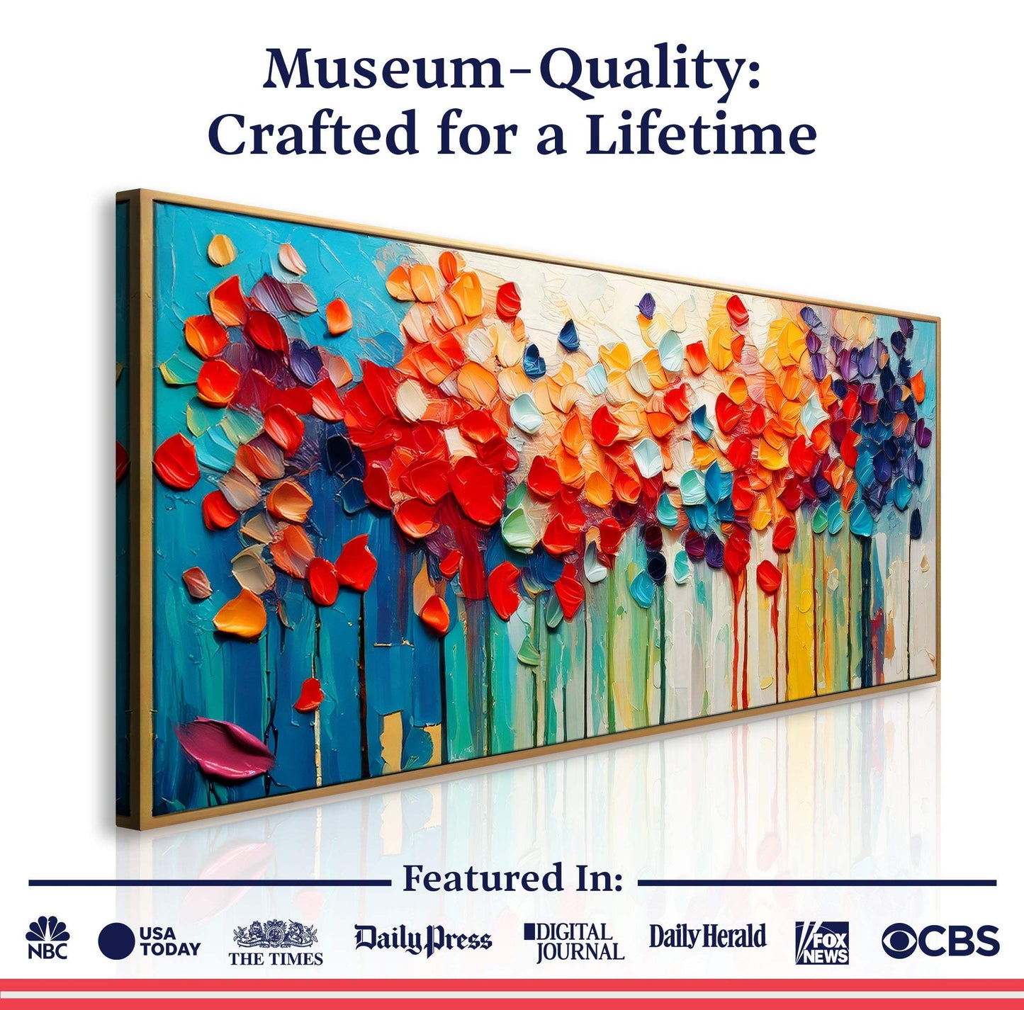 Colorful Petals Wall Art - Tailored Canvases - Flyclothing LLC