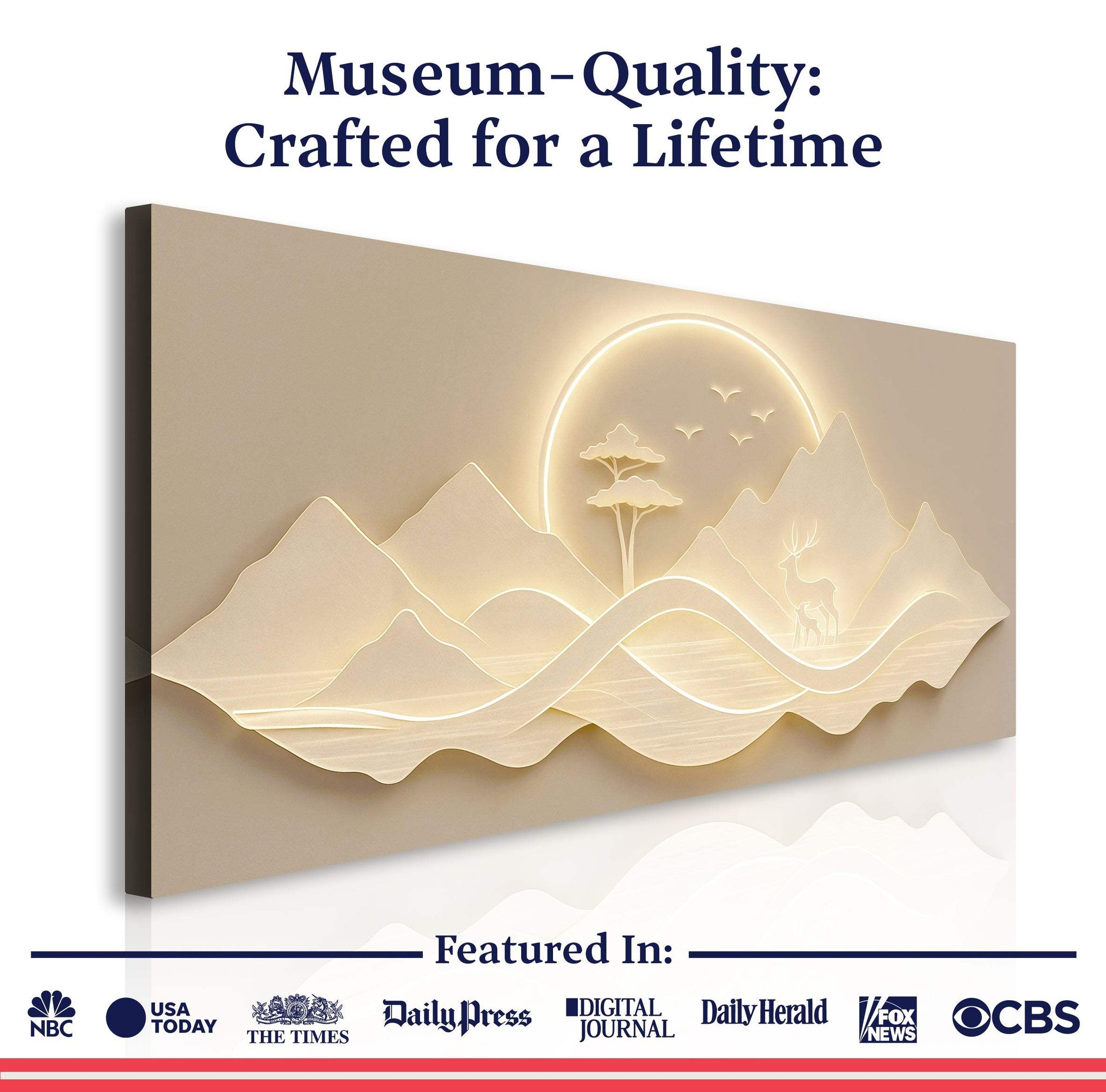 Modern Mountain Landscape Wall Art - Tailored Canvases - Flyclothing LLC