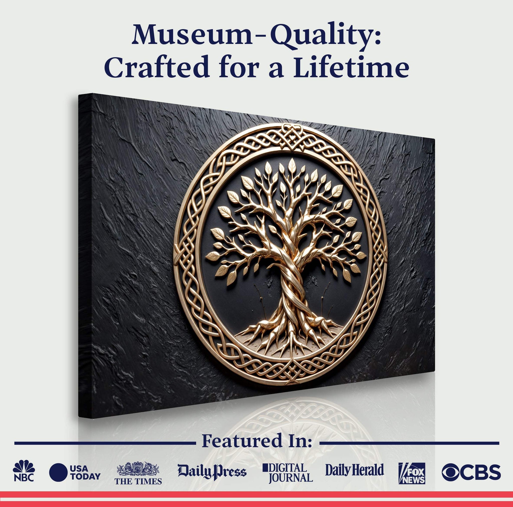 3D Celtic Tree of Life Wall Art V - Tailored Canvases - Flyclothing LLC