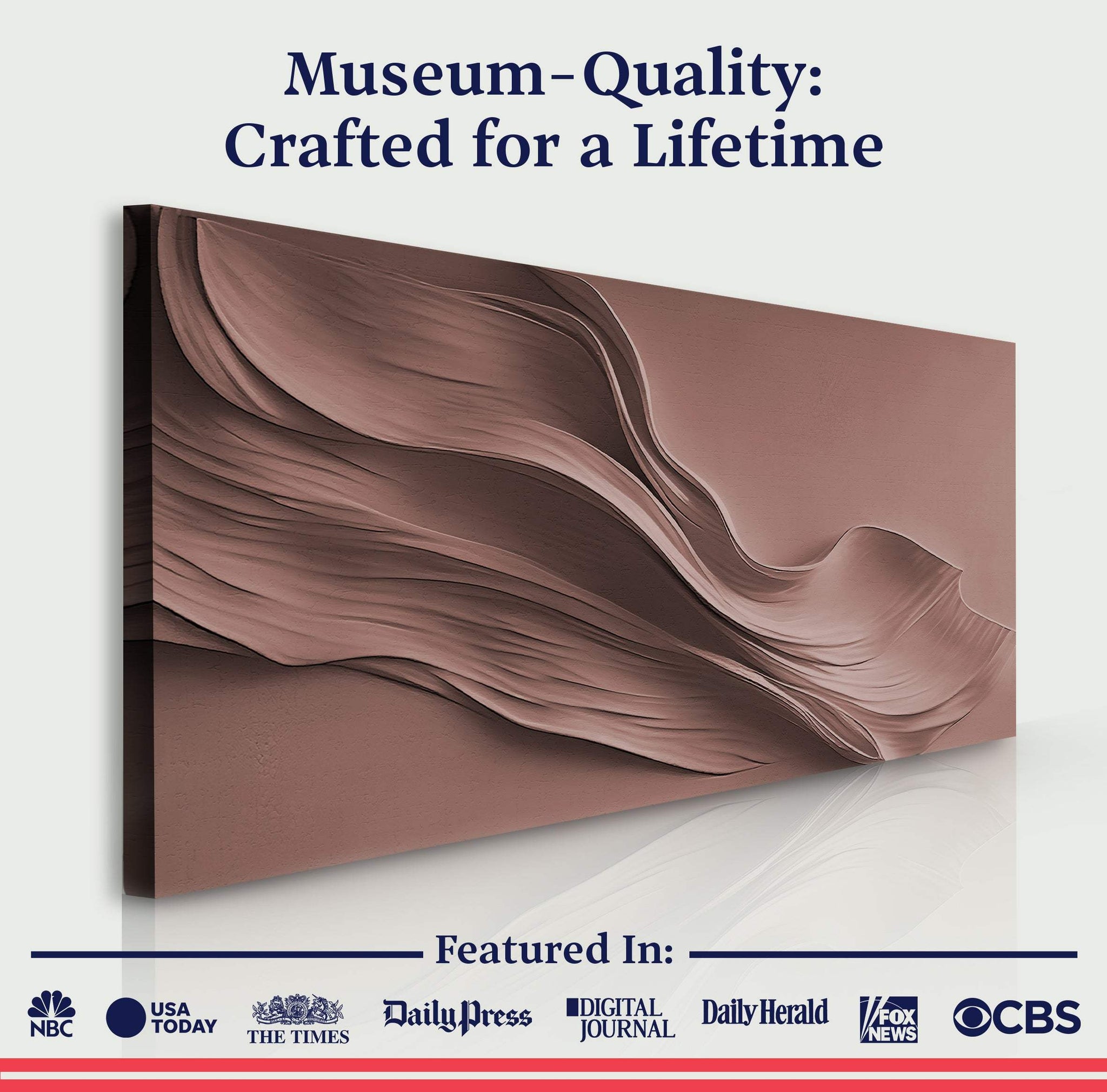 Warm Terracotta Minimalist Wall Art - Tailored Canvases - Flyclothing LLC