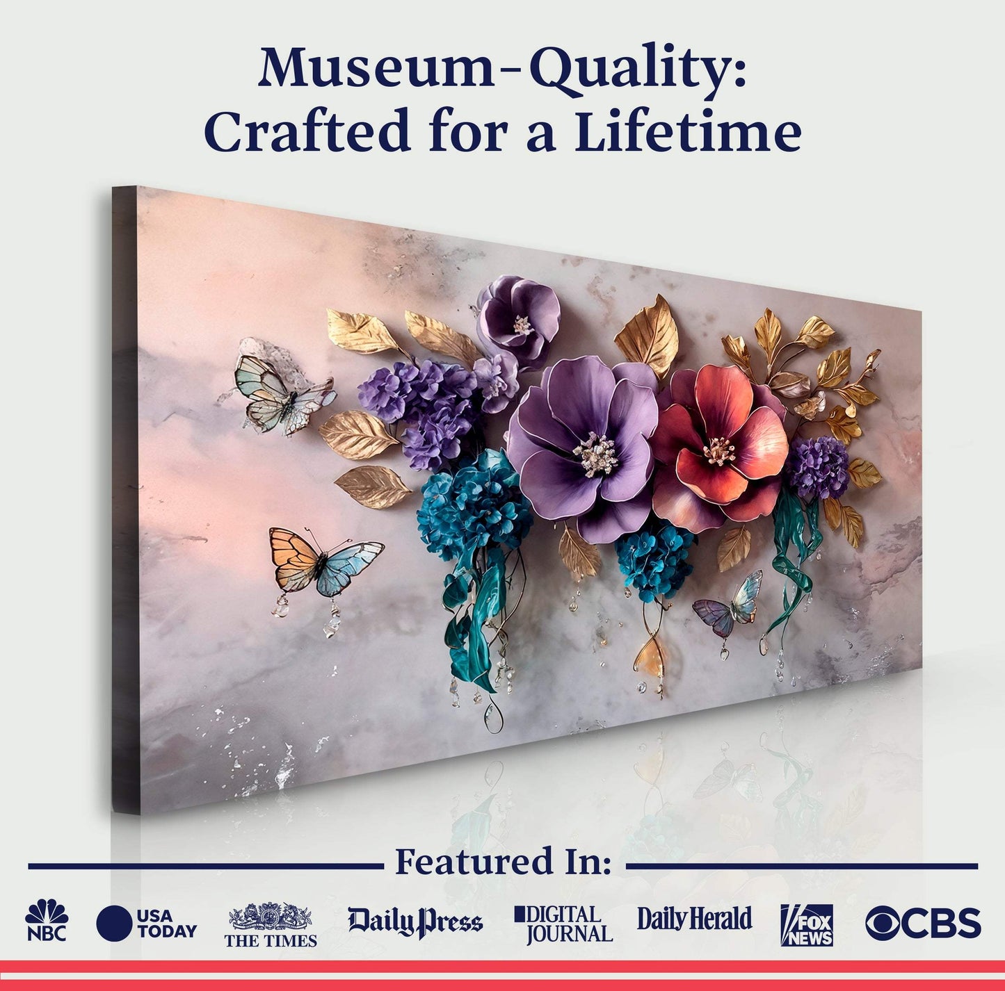 Floral Symphony Wall Art - Tailored Canvases - Flyclothing LLC