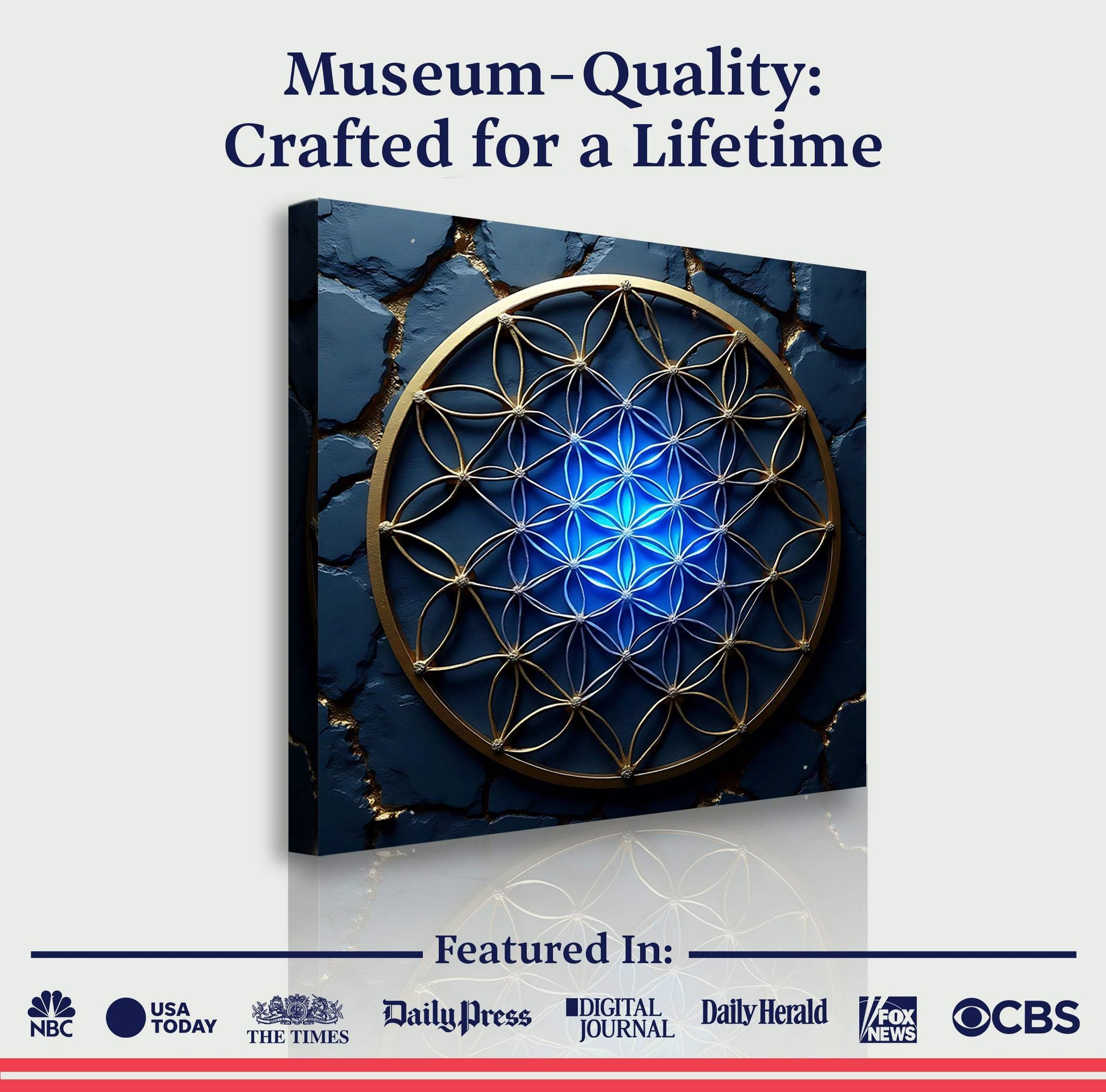 Flower Of Life Wall Art II - Tailored Canvases - Flyclothing LLC