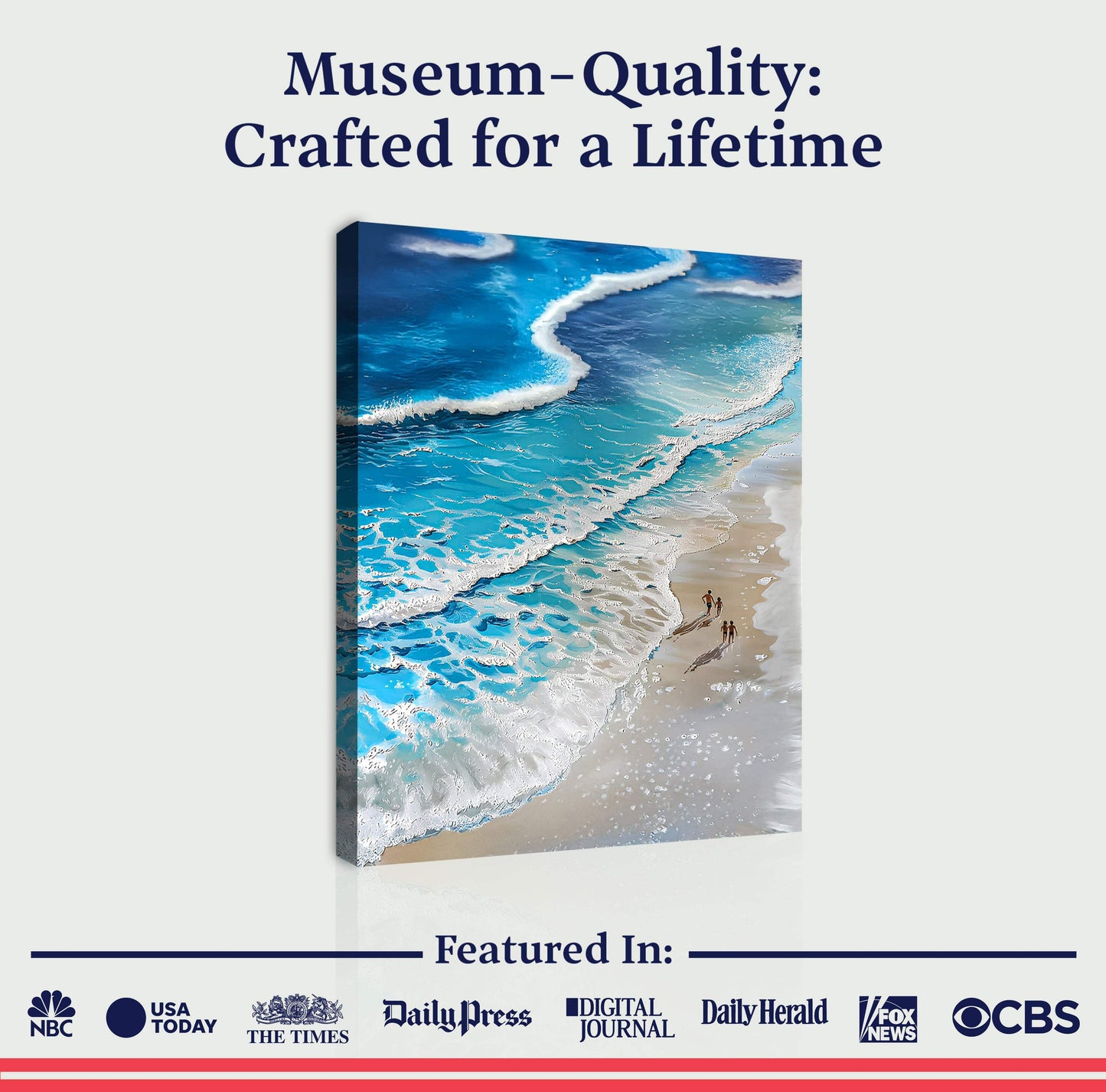 Beachfront Painting Coastal Wall Art III - Tailored Canvases - Flyclothing LLC