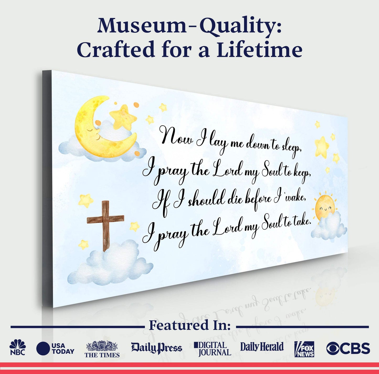 I Lay Me Down To Sleep Faith Sign II - Tailored Canvases - Flyclothing LLC