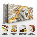 3D Majestic Lion Wall Art III - Tailored Canvases - Flyclothing LLC