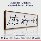 Let's Stay in Bed Bedroom Sign II - Tailored Canvases - Flyclothing LLC