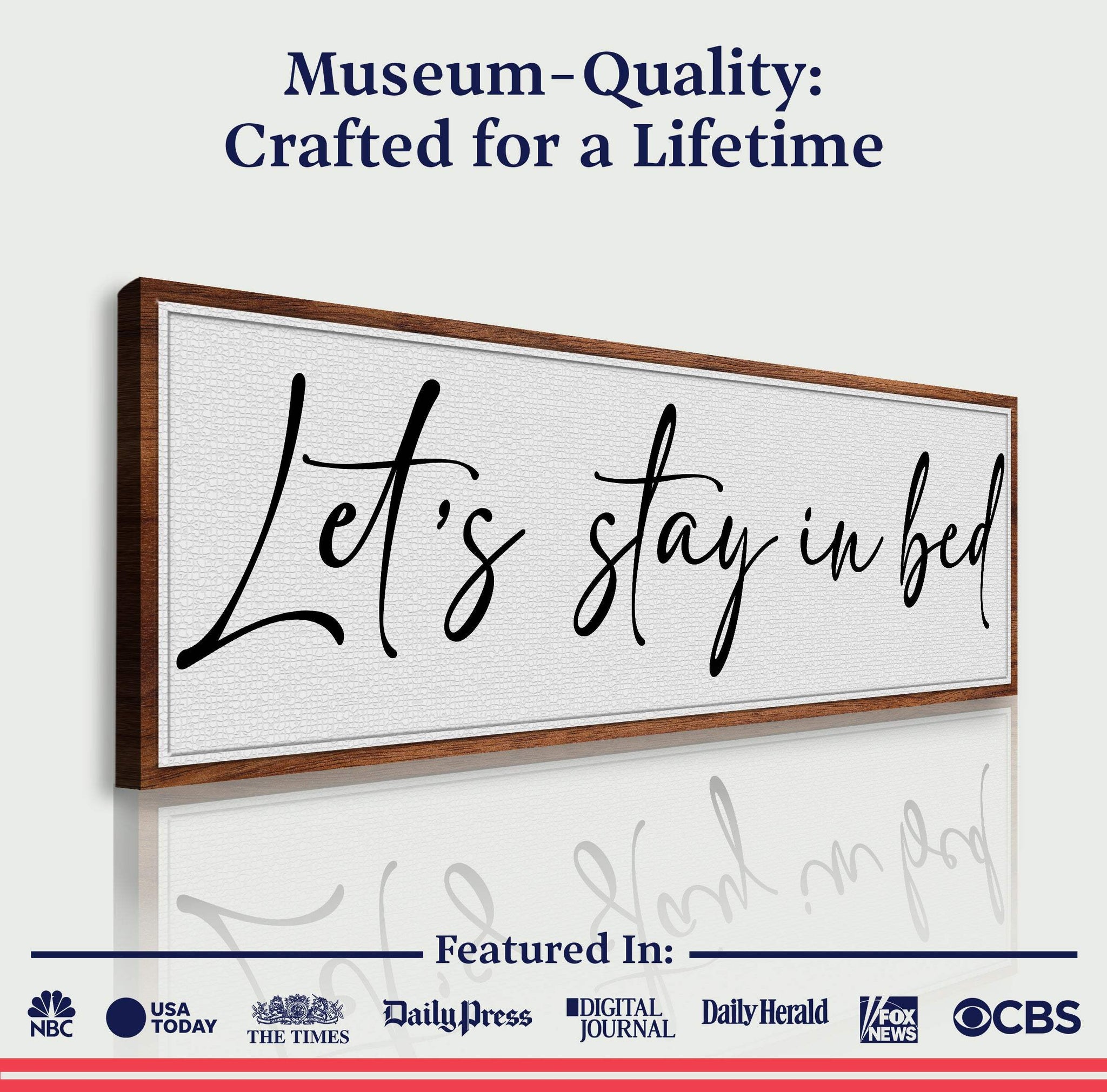 Let's Stay in Bed Bedroom Sign II - Tailored Canvases - Flyclothing LLC