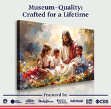 Jesus With Children Faith Wall Art VII - Tailored Canvases - Flyclothing LLC