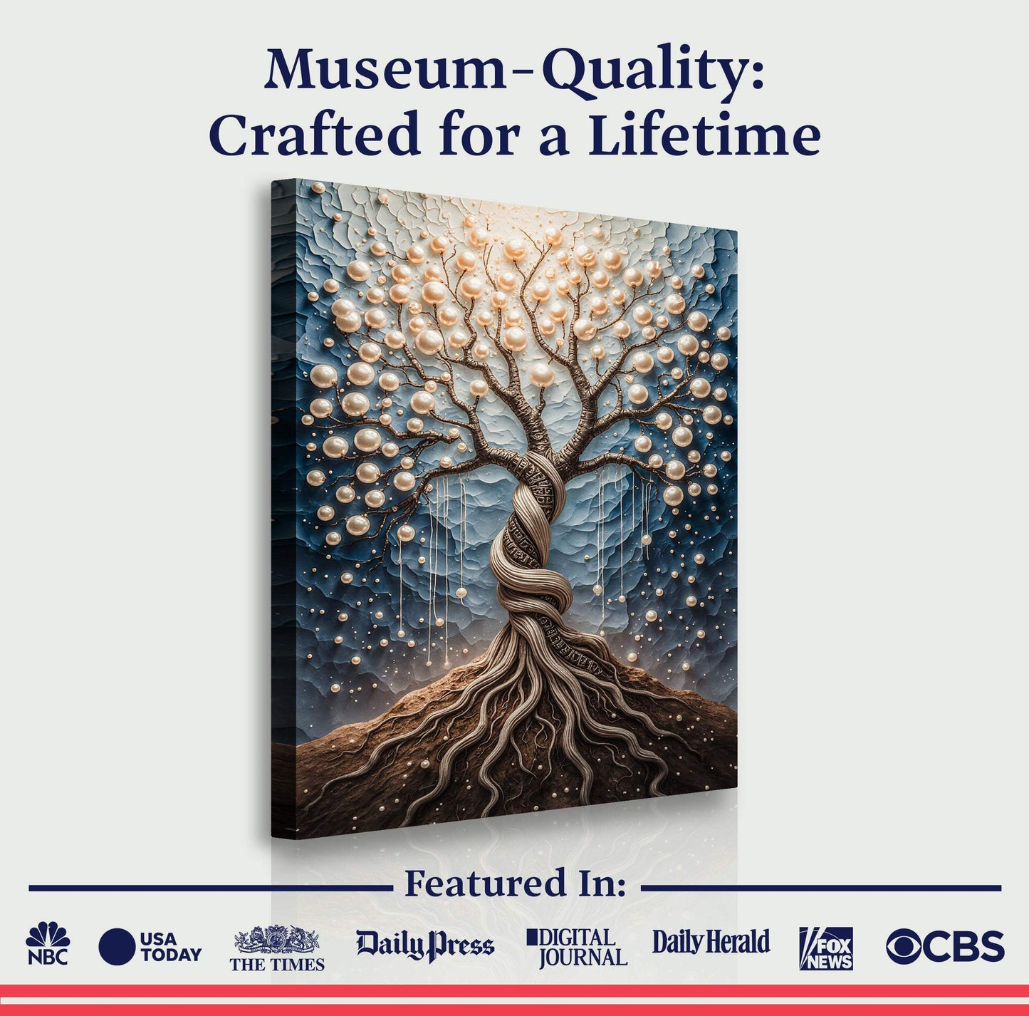 The Pearl Tree Wall Art - Tailored Canvases - Flyclothing LLC