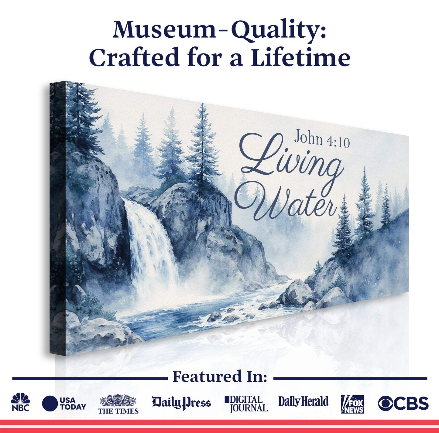 Living Water - John 4:10 Faith Sign II - Tailored Canvases - Flyclothing LLC