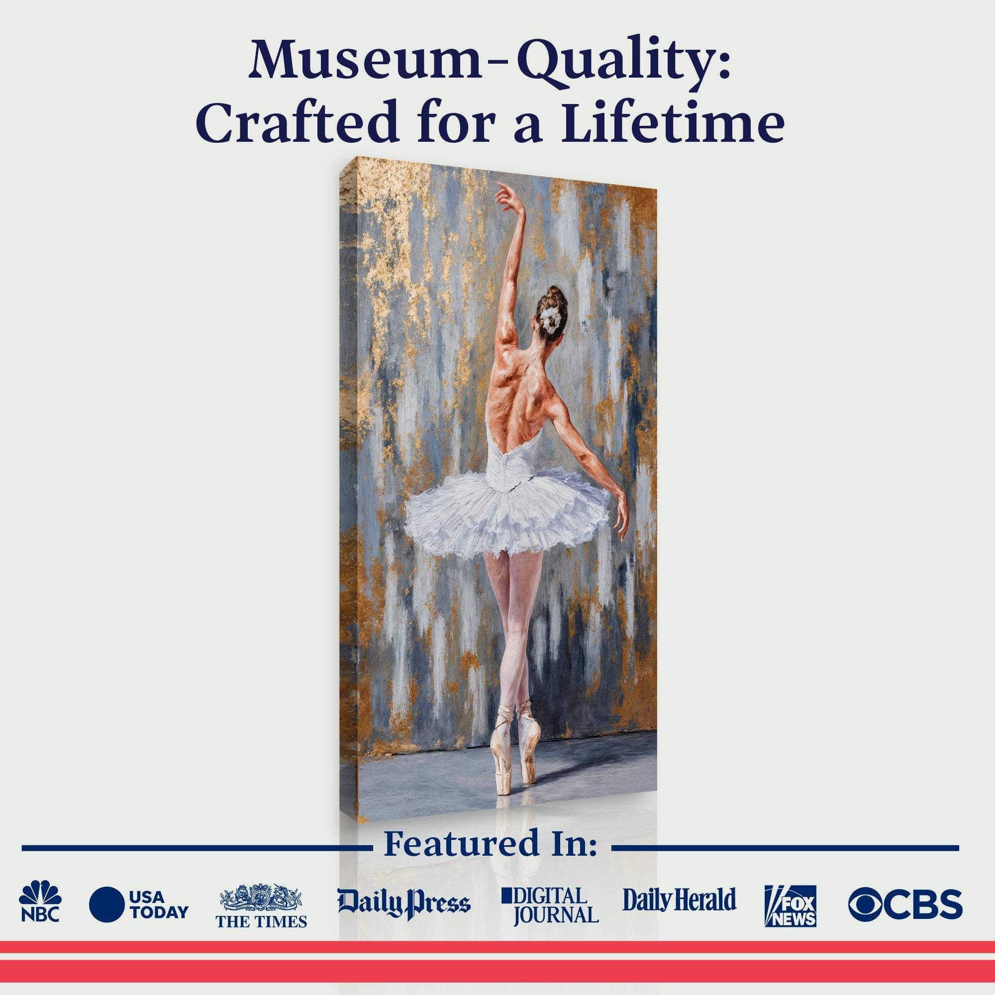 Modern Ballet Elegance Wall Art - Tailored Canvases - Flyclothing LLC
